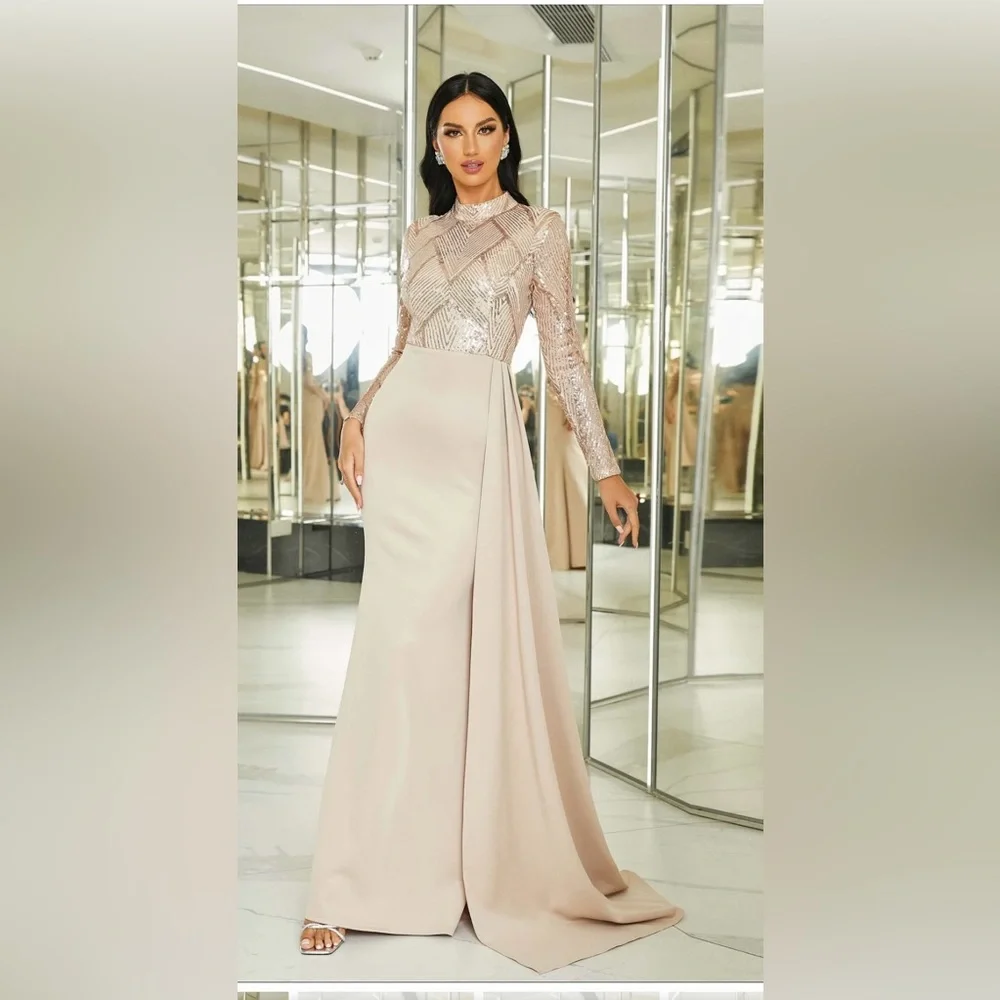 Rose gold sequin gown size - size 6/8 - Picture 3 of 5